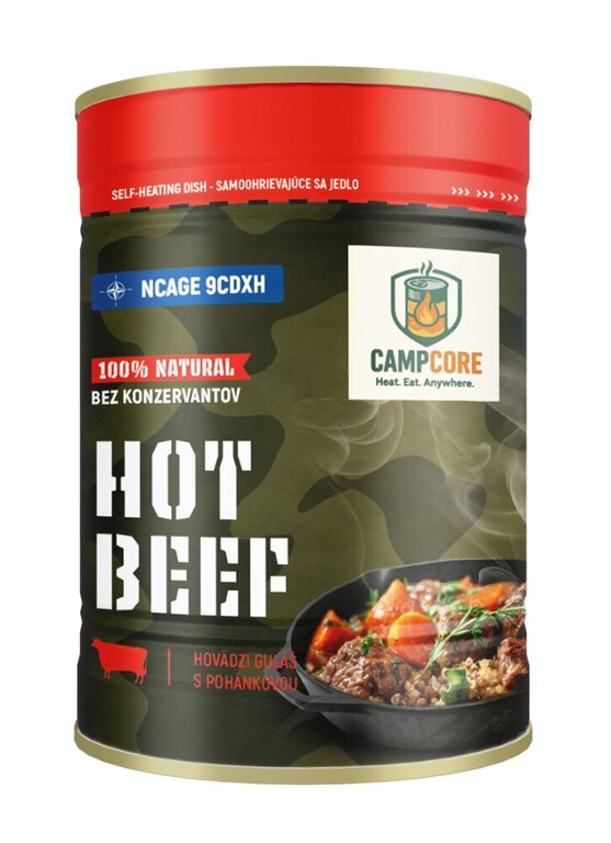 Konzerva Hot Beef CampCore® / samoohřev