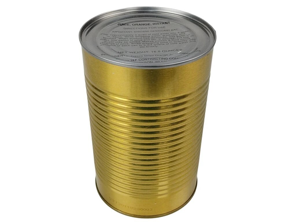 Lyofilizovaný pomerančový džus v konzervě MRE US ARMY®