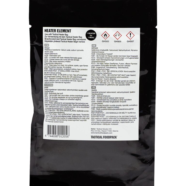 Samoohřevná kapsle Heater Element Tactical Foodpack®