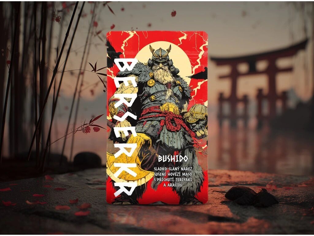 Sušené hovězí maso / jerky BUSHIDO - Teriyaki & arašídy Berserker®